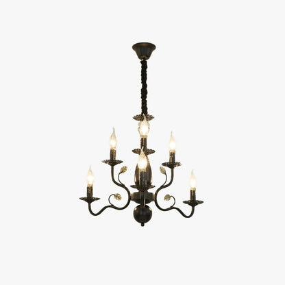 Silva Chandelier  Rustic Glass Living Room Bedroom