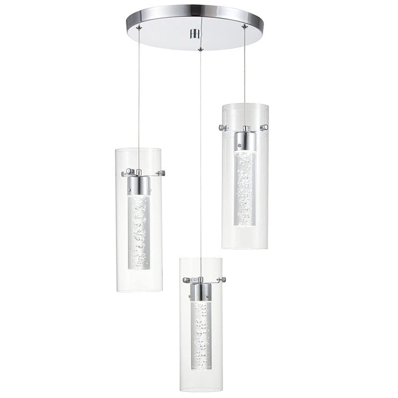 Arisha Glass Pendant Light  Cluster Brass Modern Dimmable