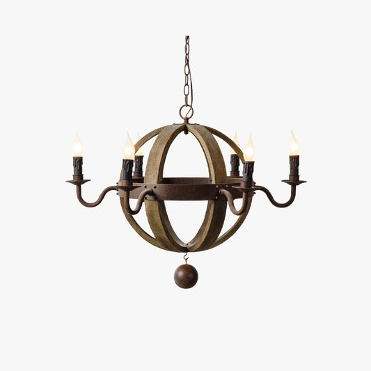 Silva Rustieke Hanglamp Hout Metaal Gang Restaurant