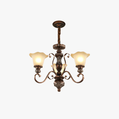 Arisha Retro Flower Pendant Light Metal Glass Living Room Bedroom
