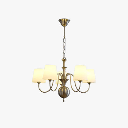 Silva Vintage Metal Glass Chandelier Study Bedroom