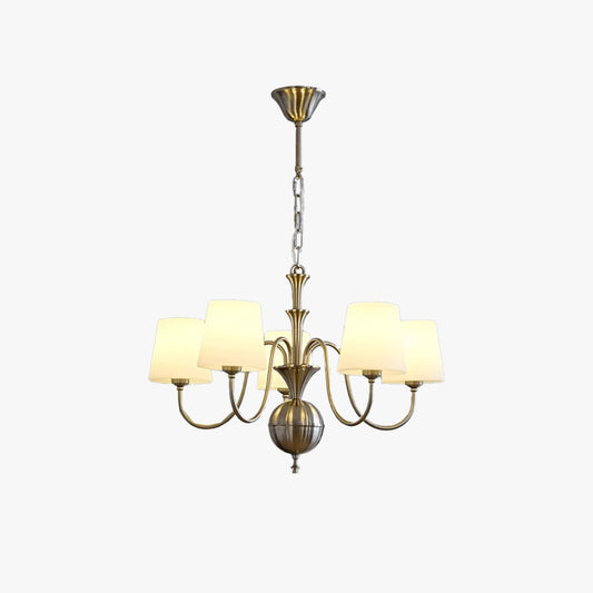 Silva Vintage Metall-Glas-Kronleuchter für Arbeitszimmer und Schlafzimmer