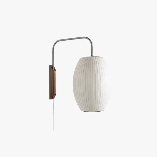 Ritta Binnenwandlamp Hout Woonkamer Modern Stof Rond