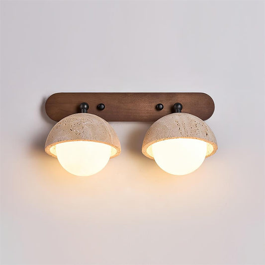 Gavilo travertijn dubbele wandlamp