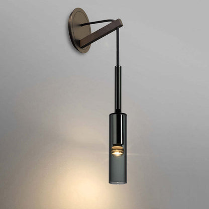 Zeyro Modern Black Glass Streamlined Pendant light/Wall Lamp