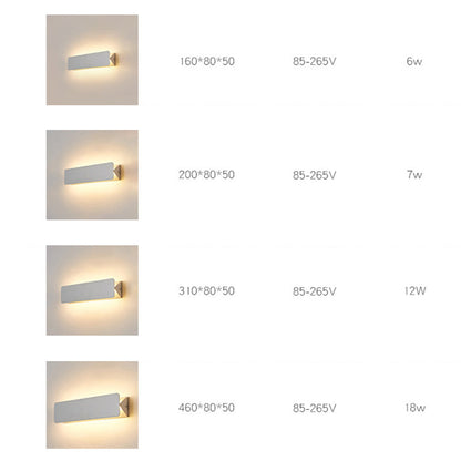 Arisha LED Metal Indoor Wall Lamp Rotatable, White