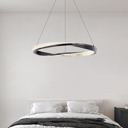 Kristy Pendant Light, Aluminium & Arcylic, 1/2 Rings, 2 Color