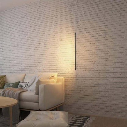 Suspension linéaire minimaliste Erix pour chevet, noire