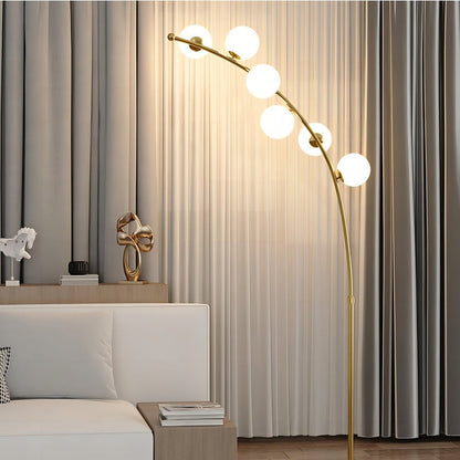 Valentina Modern Arc Multi Head Bubble Stehlampe Schwarz/Gold