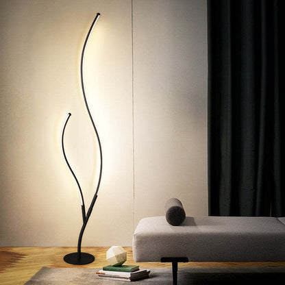 Louise Modern Simple Floor Lamp, Black & White