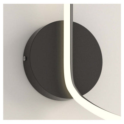 Arisha Modern LED Art Interior Wall Light Spiral, Black & White
