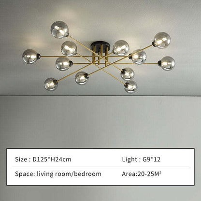 Valentina Lustre globe industriel en verre LED, 6 styles