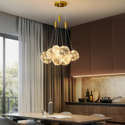 Valentina Glass Globe Bubble Pendant Light LED Stary