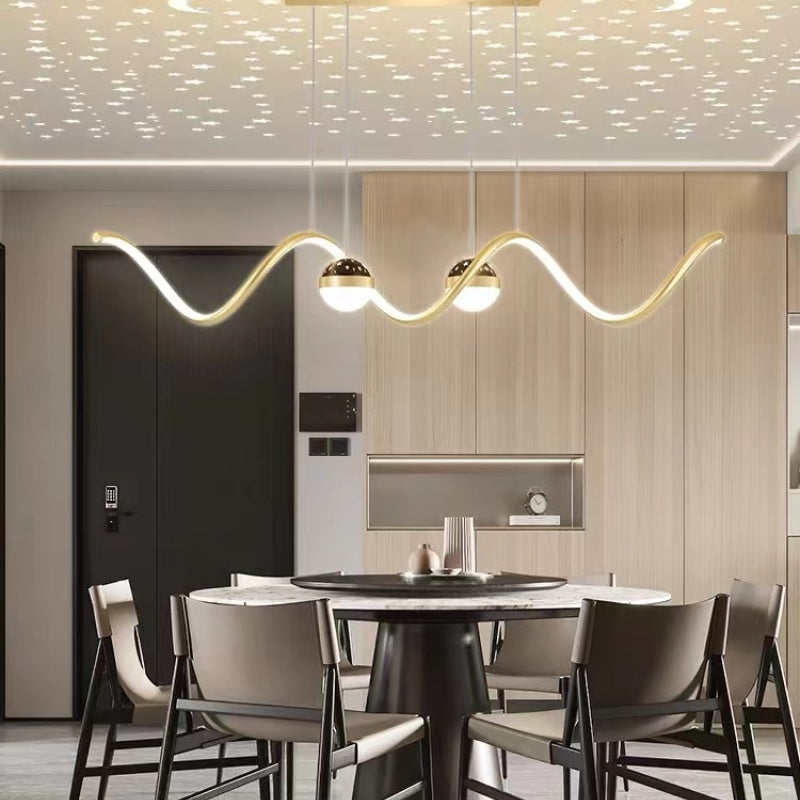 Arisha Nordic Globe Wavy Metal/ Pendant Light