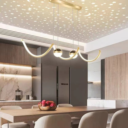 Arisha Nordic Globe Wavy Metal/ Pendant Light