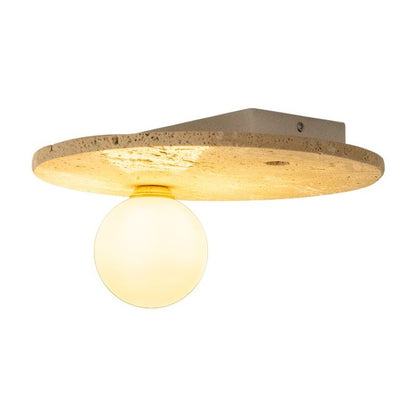 Arisha Modern Globe Metal Glass Flush Mount Ceiling Light Living Room