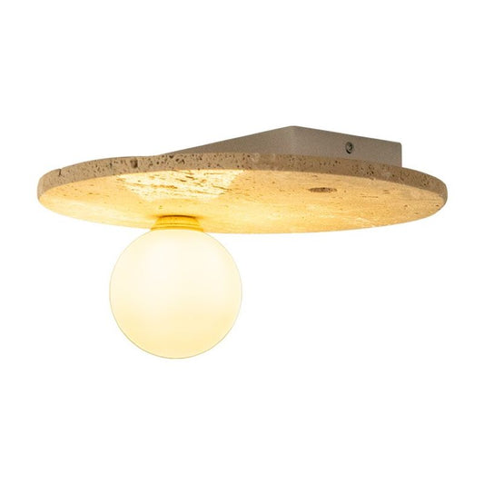 Arisha Moderne Globus-Deckenleuchte aus Metall und Glas für die Unterputzmontage im Wohnzimmer