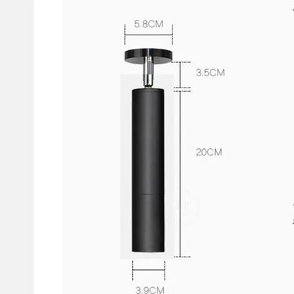 Aria Modern Long Tube Spotlight, Metal, Black/White