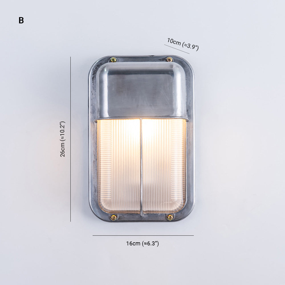 Wyre Wall Lamp Geometric Modern Metal Glass Outdoor