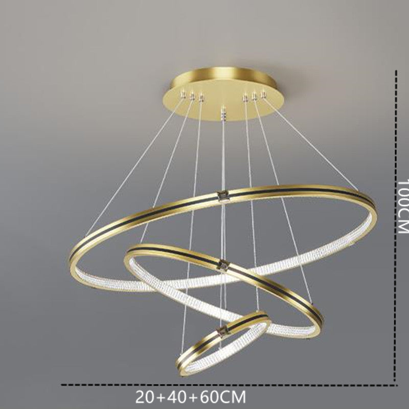 Arisha LED anneaux suspension réglable pour salon et salle à manger