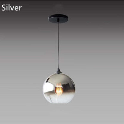 Brina Frosted Balloon Pendant Light Gradient