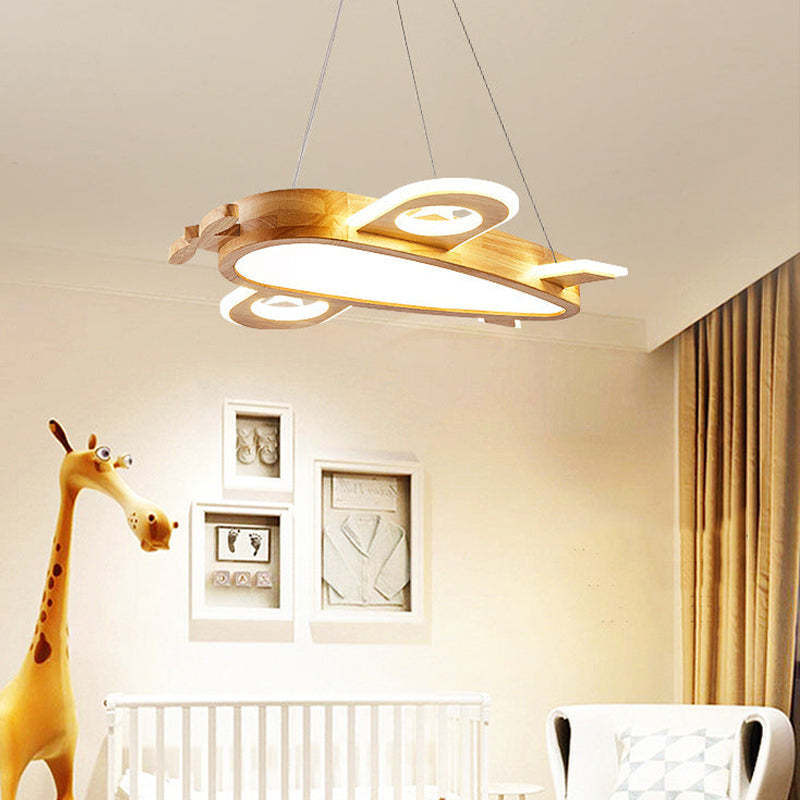 Arisha moderne naturel créatif bricolage enfants avion forme suspension, bois