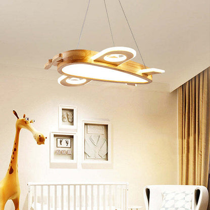 Arisha moderne naturel créatif bricolage enfants avion forme suspension, bois