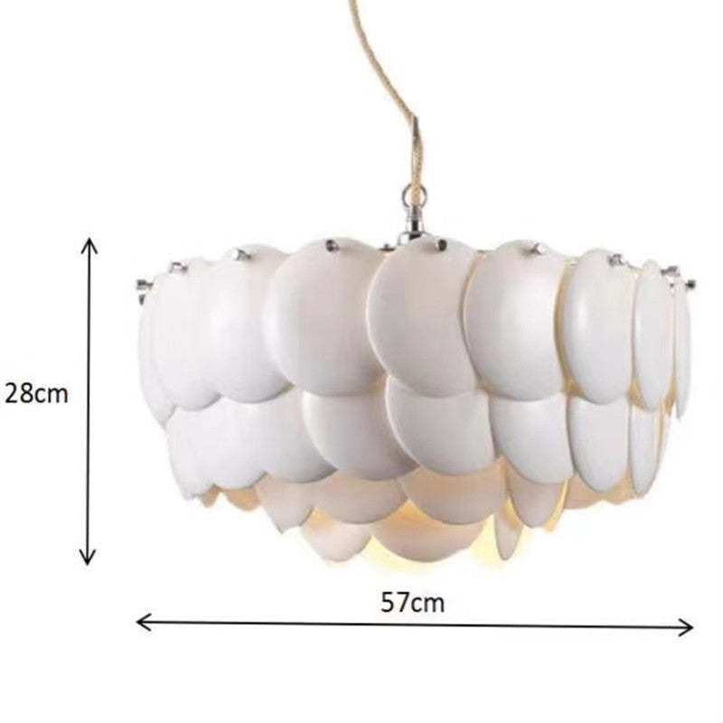 Arisha Wihte Lustre Art Déco, Feuille de Céramique et Métal