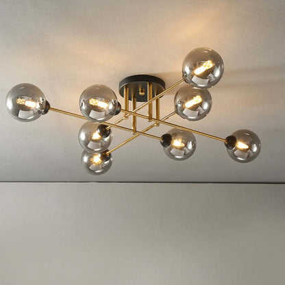 Valentina Lustre globe industriel en verre LED, 6 styles