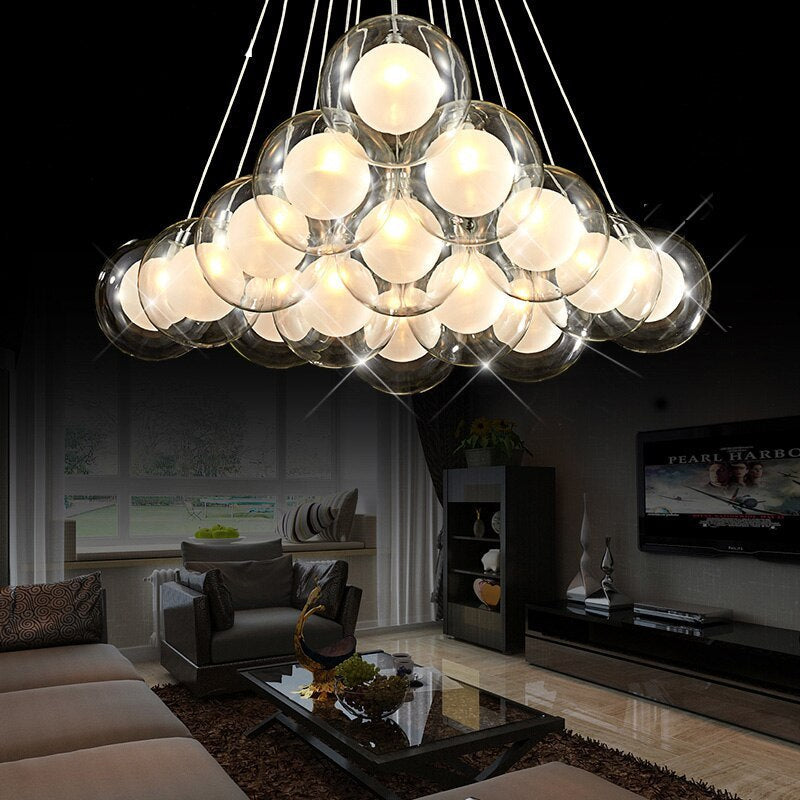 Lampe à suspension moderne à bulles Valentina, 5 styles