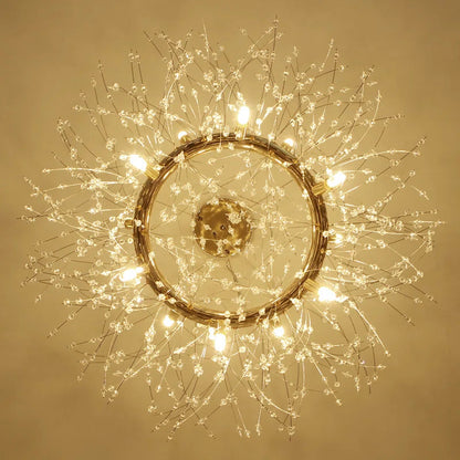 Arisha Modern Dandelion LED Pendant Light GoldCrystal Bedroom/Living Room