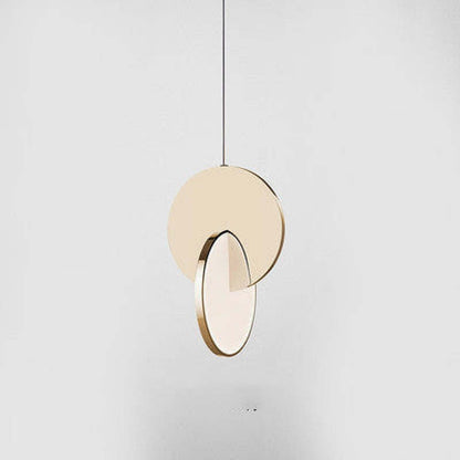 Arisha Pendant Light, Disc, Gold/Silver