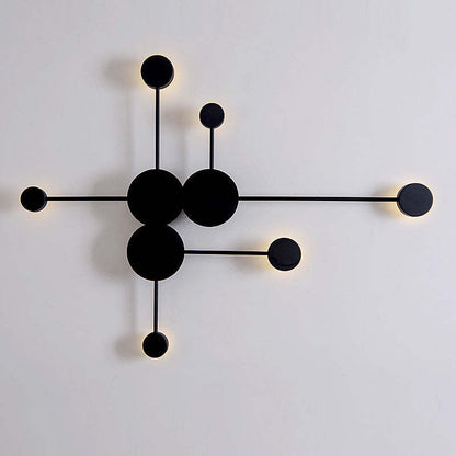 Arisha Modern Nordic Chessboard Metal Wall Lamp, Black