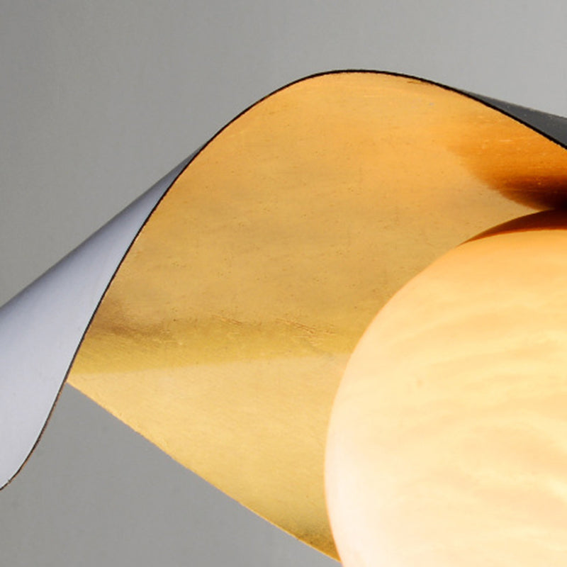 Arisha Lampe à suspension moderne minimaliste en métal/marbre, noir