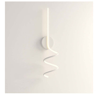Arisha Modern LED Art Interior Wall Light Spiral, Black & White