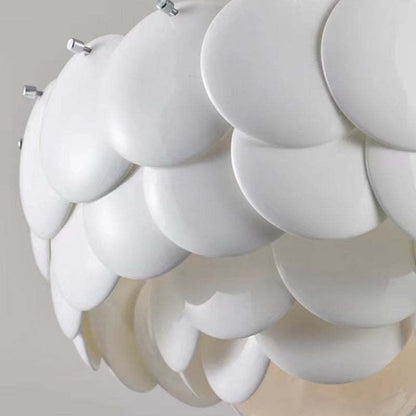 Arisha Wihte Lustre Art Déco, Feuille de Céramique et Métal