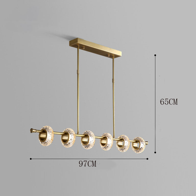 Kristy Modern Luxury Lampe à suspension en métal/verre Doré