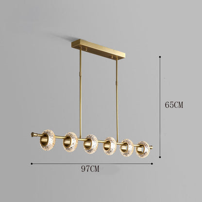 Kristy Modern Luxury Lampe à suspension en métal/verre Doré