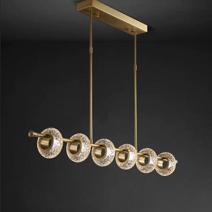 Kristy Modern Luxury Lampe à suspension en métal/verre Doré