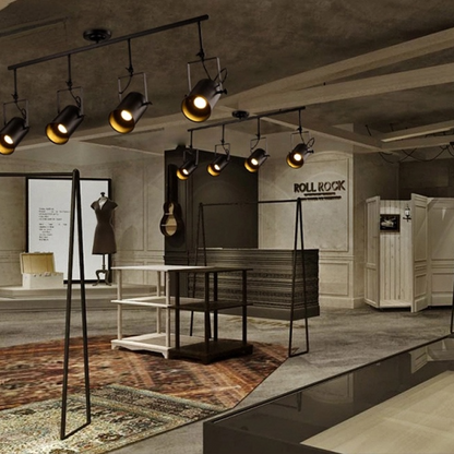 Plafonnier Silva Vintage réglable semi-encastré, noir