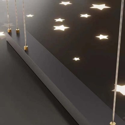 Arisha Pendelleuchte Double-C, Gold/Schwarzer Sternenhimmel