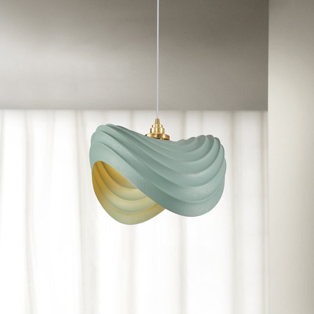Ritta Wabi-Sabi Minimalisme Ripple Pendelleuchte, Harz und Metall