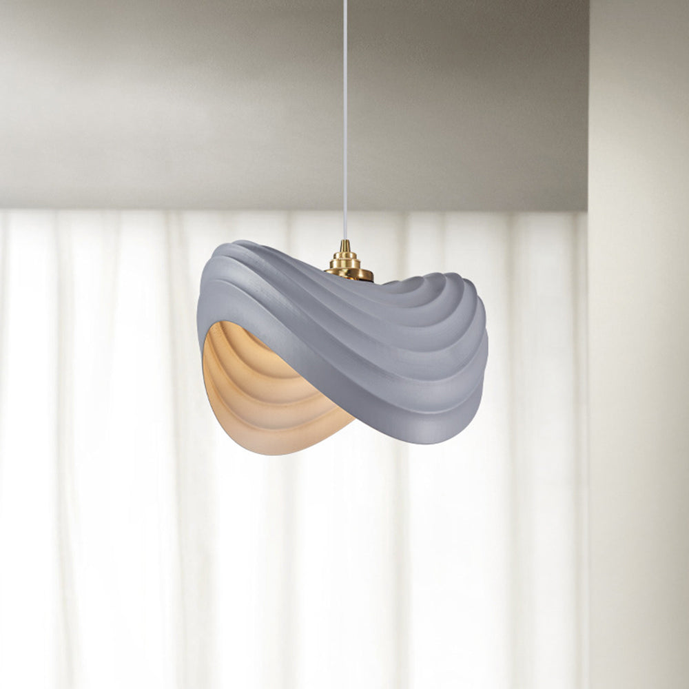 Ritta Wabi-Sabi Minimalisme Ripple Pendelleuchte, Harz und Metall