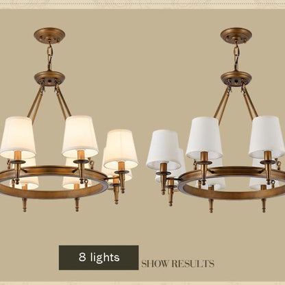 Lustre Silva vintage en métal et tissu, Noir/Cuivre