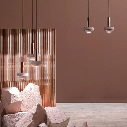 Arisha moderne bunte LED-Pendelleuchte im Art-Deco-Stil, Terrazzo