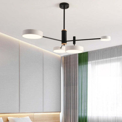 Arisha Pendelleuchte LED, Metall & Holz, Grau/Weiß/Gold