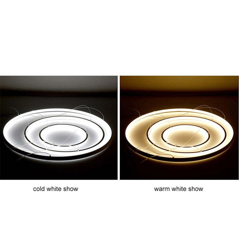 Aluna Pendant Light, Inner Ring Illuminated, White/Black/Gold