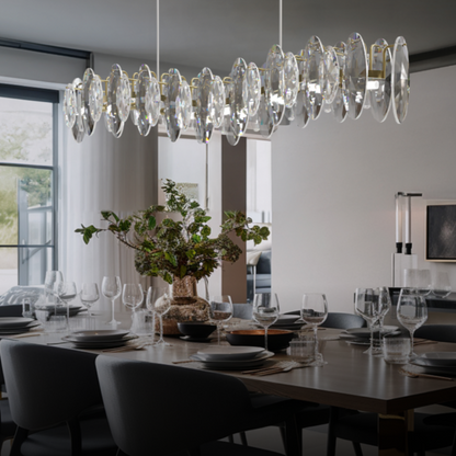 Kristy Luxuriöser Kronleuchter Kristalle/Metall Gold Wohnzimmer