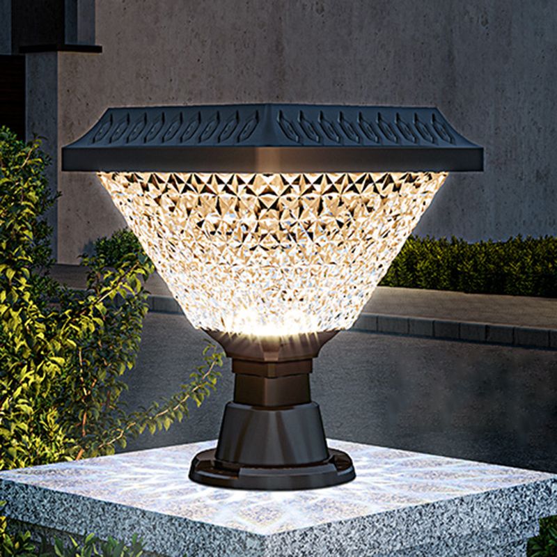 Ray Modern Geometry Outdoor Floor Lamp, Black