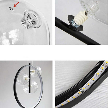 Arisha Nordic Glass Bubbles LED Modern Pendant Light for Dining Room